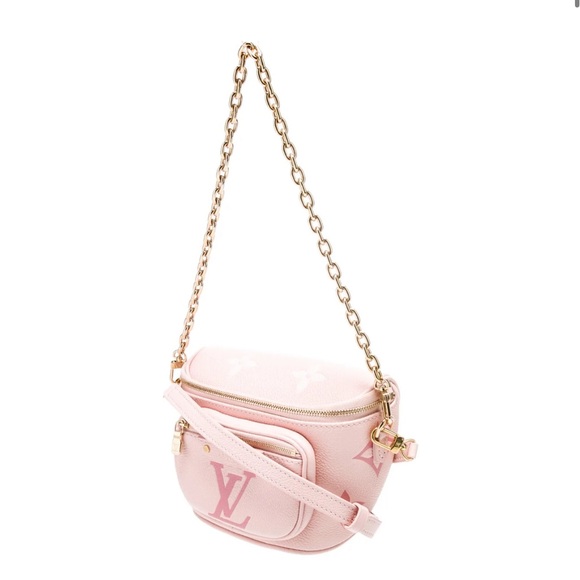 AUTH NIB Louis Vuitton Pink Mini Bumbag Empreinte Leather LG monogram LIMITED E - Picture 10 of 15